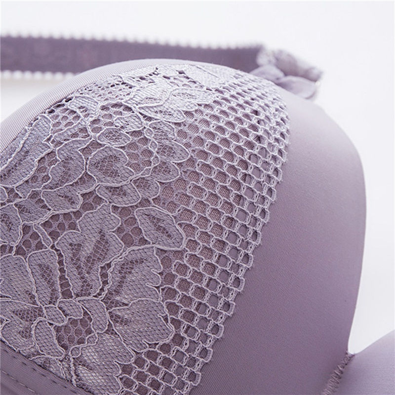 Thumbnail: Plus Size Women Wire Free Bra Lace  Bra Woman Push Up Adjustable Brassiere Femm