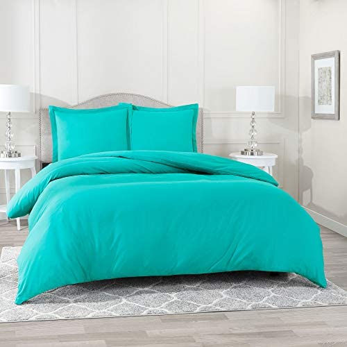 الصورة المصغرة: Nestl White Duvet Cover Queen Size - Soft Queen Duvet Cover Set, 3 Piece Double