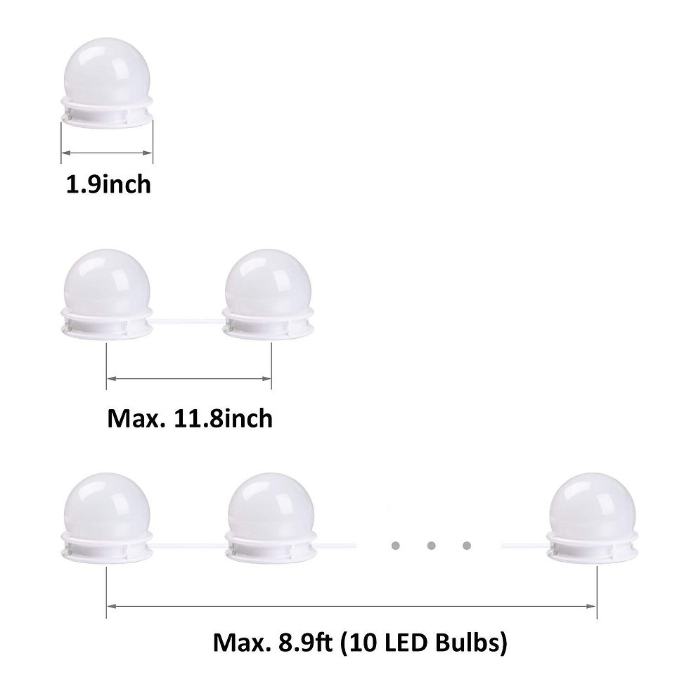 Thumbnail: Coolmade Hollywood Style LED Vanity Mirror Lights Kit with 10 Dimmable Light Bu