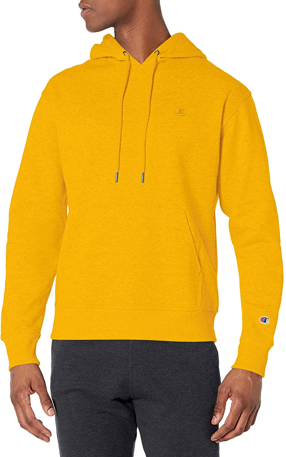 थंबनेल: Champion Men's Powerblend Fleece Hoodie, C Logo