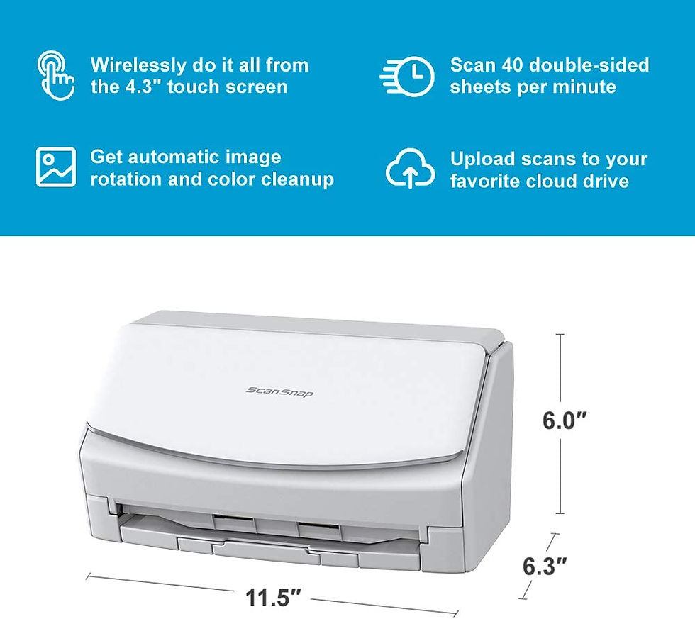 サムネイル： Fujitsu ScanSnap iX1600 Colour Duplex Document Scanner with Wi-Fi and USB for M
