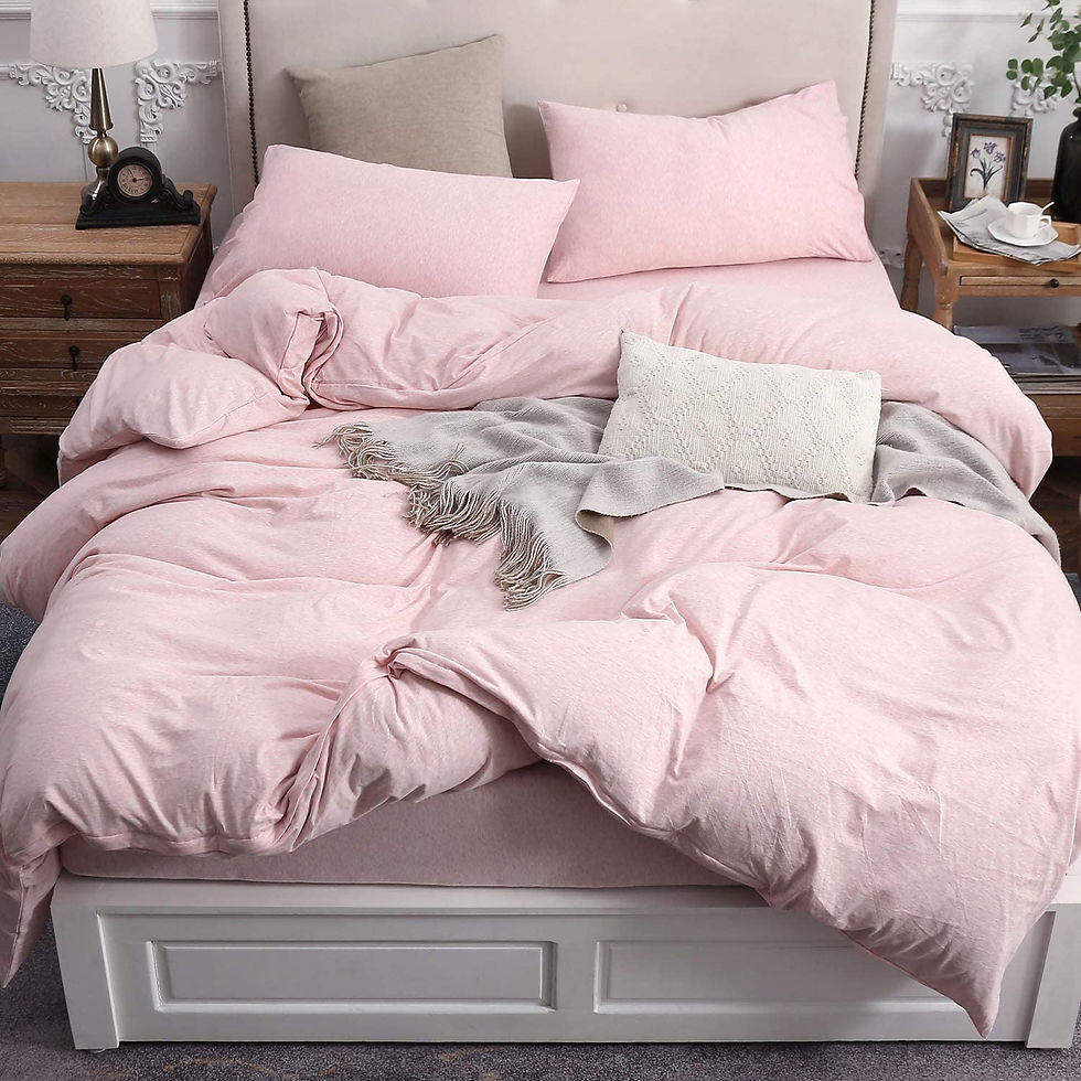 الصورة المصغرة: PURE ERA Jersey Knit Duvet Cover Set 100% T-Shirt Cotton Super Soft Comfy, Soli