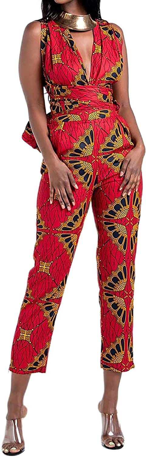 Thumbnail: Vimoisa Women Sexy Boho African Dress Long Maxi Dress V-Neck Multi-Way Dress Pl