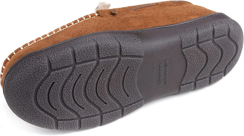 Miniature : Zigzagger Men's Moccasin Slippers Memory Foam House Shoes