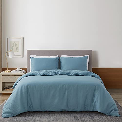 Thumbnail: DAPU Pure Linen Duvet Cover Set, 100% Natural French Linen from Normandy, Breat