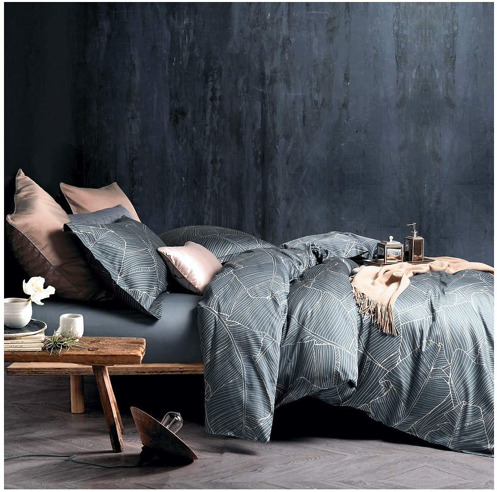 الصورة المصغرة: Modern Vintage Retro Mod Print Bedding Egyptian Cotton Duvet Cover Set Minimali