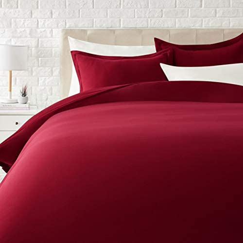 الصورة المصغرة: Amazon Basics Light-Weight Microfiber Duvet Cover Set with Snap Buttons - King,