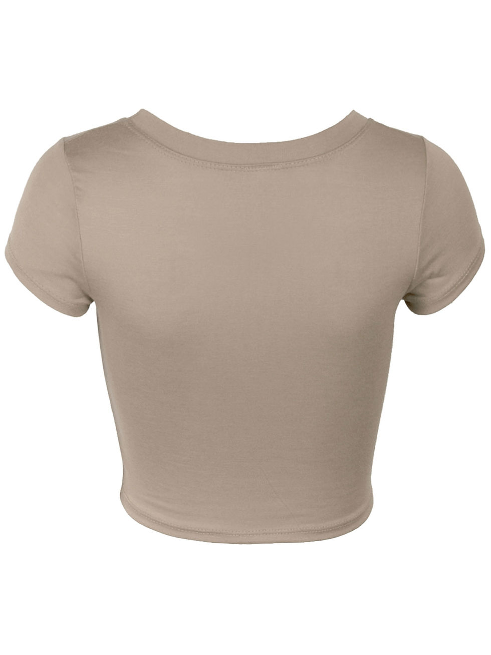 Миниатюра: KOGMO Womens Short Sleeve Crop Top Solid Round Neck T Shirt