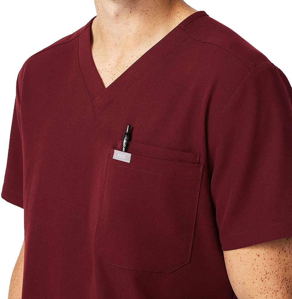 Thumbnail: FIGS Leon Two-Pocket Scrub Top for Men – Tailored Fit, Super Soft Stretch, An