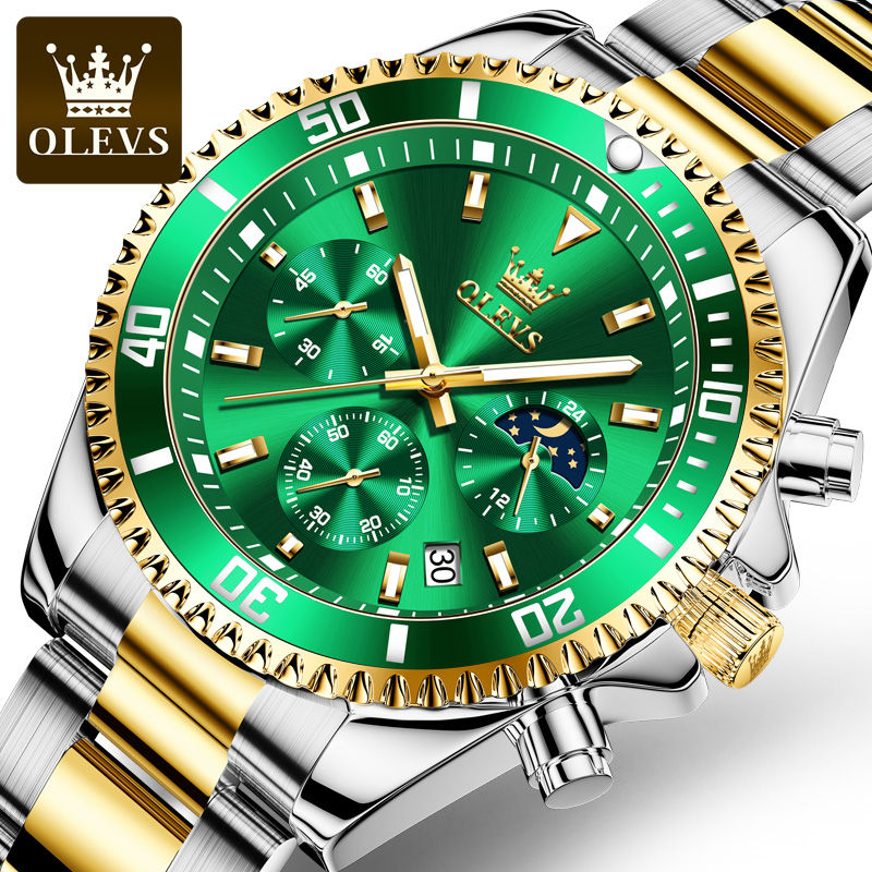 Thumbnail: OLEVS 2870 OEM Luxury Mens Watches Sports Chronograph Waterproof Analog Date Qu