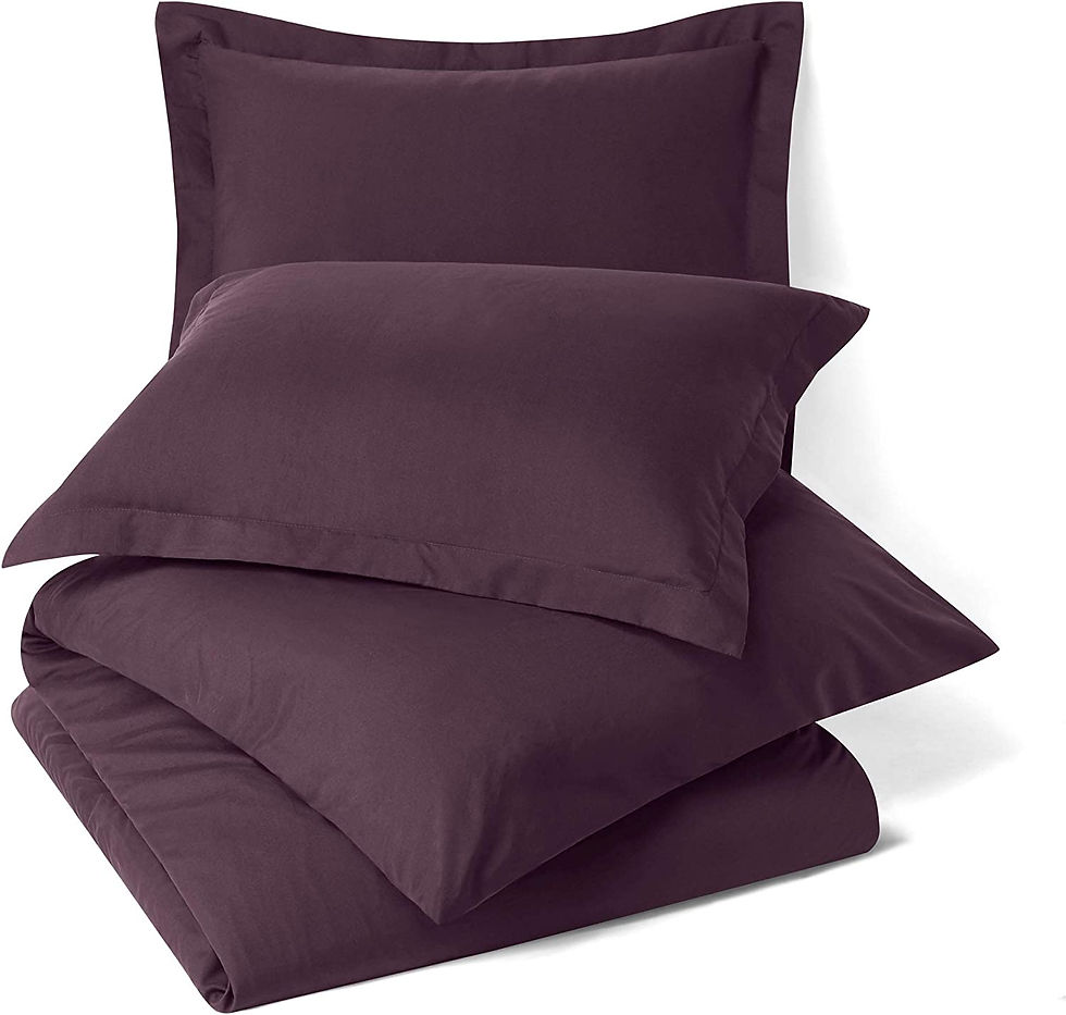 Miniature : Nestl Twin Duvet Cover Set - Double Brushed Purple Duvet Cover Twin 2 Piece wit