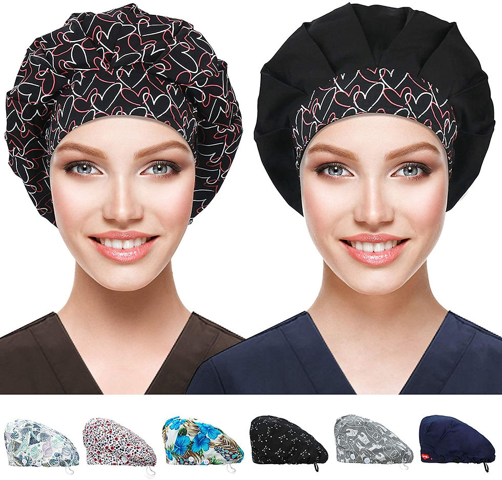 Thumbnail: 2 Pack Working Caps with Button and Sweatband, Adjustable Working Hats for Wome