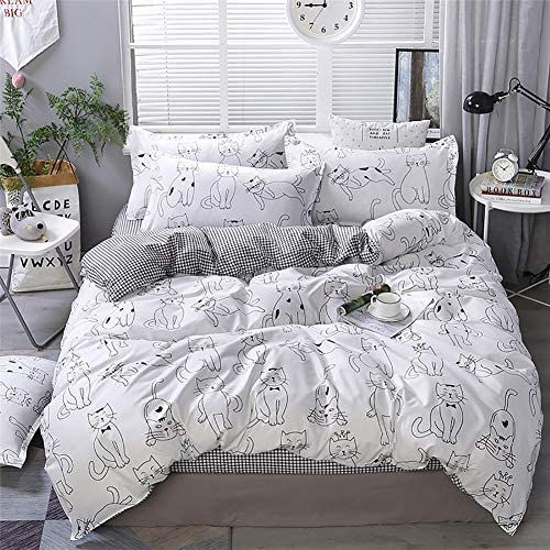الصورة المصغرة: Xiongfeng Kids Duvet Cover Set Queen Size Girls Peach Fruit Printed Blush Pink 