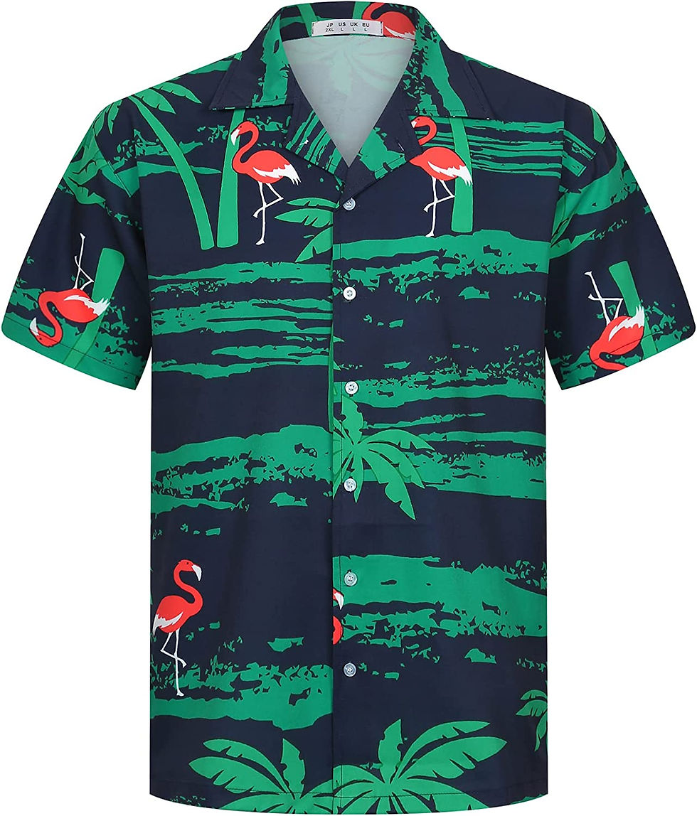 Miniature : ELETOP Men's Hawaiian Shirt Quick Dry Tropical Aloha Shirts Short Sleeve Beach 