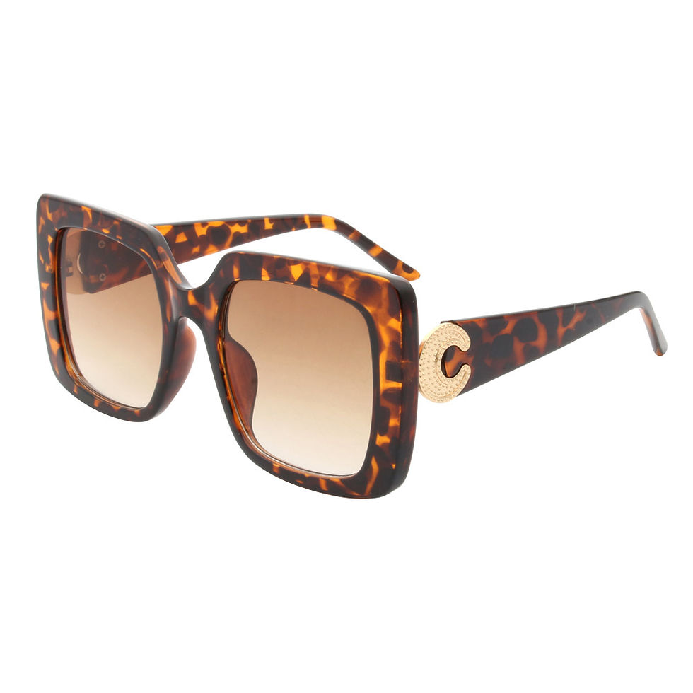 Thumbnail: 2021 Hot Selling Designer Ladies Sun Glasses UV400 Protection Vintage Big Squar