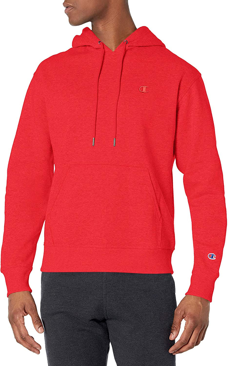 थंबनेल: Champion Men's Powerblend Fleece Hoodie, C Logo