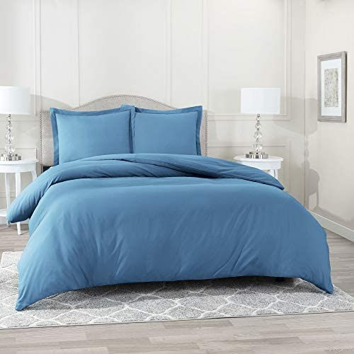 الصورة المصغرة: Nestl White Duvet Cover Queen Size - Soft Queen Duvet Cover Set, 3 Piece Double
