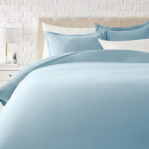 الصورة المصغرة: Amazon Basics Light-Weight Microfiber Duvet Cover Set with Snap Buttons - King,