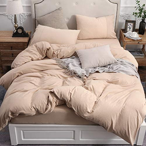 الصورة المصغرة: PURE ERA Jersey Knit Duvet Cover Set 100% T-Shirt Cotton Super Soft Comfy, Soli