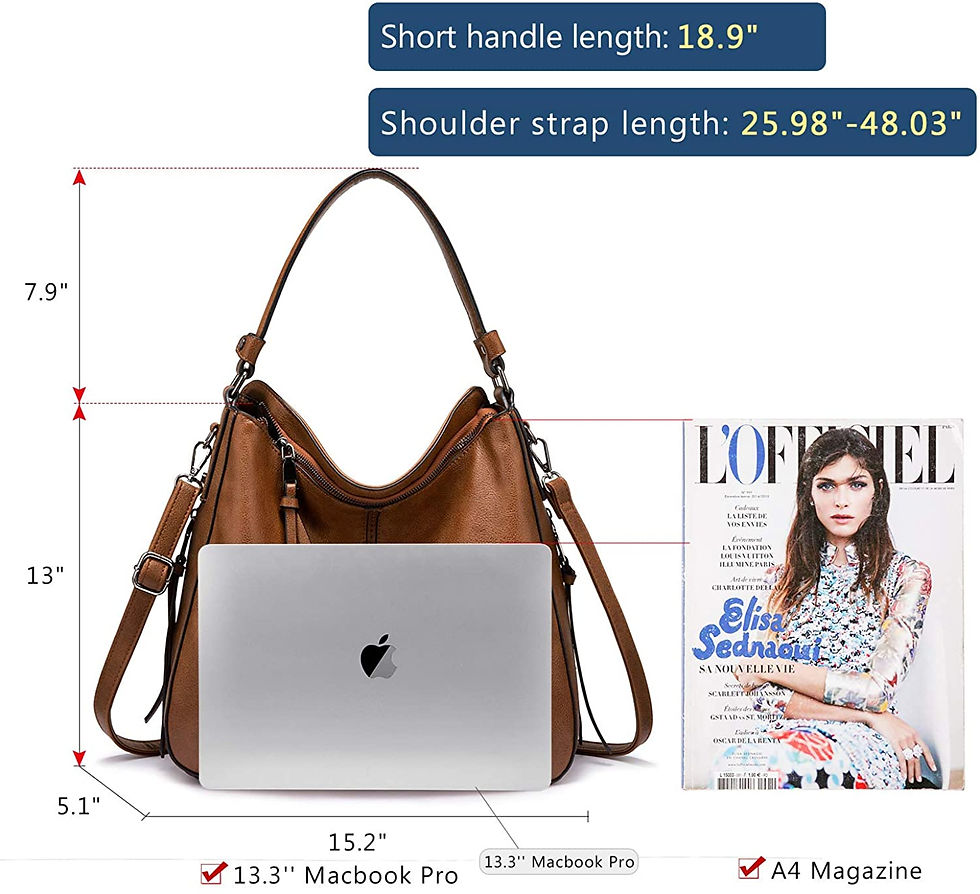 थंबनेल: Handbags for Women Large Designer Ladies Hobo bag Bucket Purse Faux Leather
