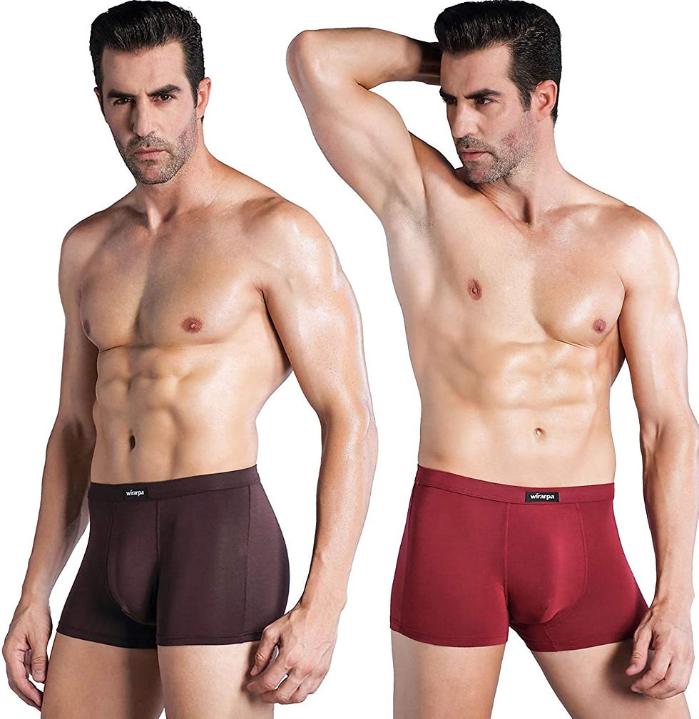 Miniature : wirarpa Men's Underwear Modal Ultra Soft Boxer Briefs Covered Waistband Short L