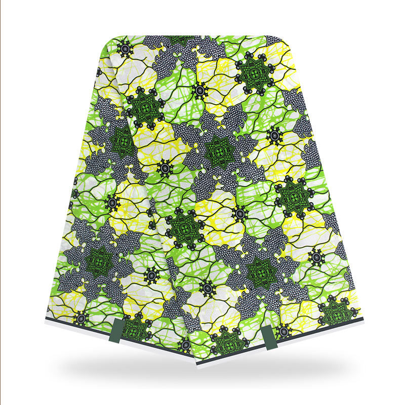 Thumbnail: Trendy Color Soft Veritable 100% Cotton Wax Fabric Kente Design African Digital