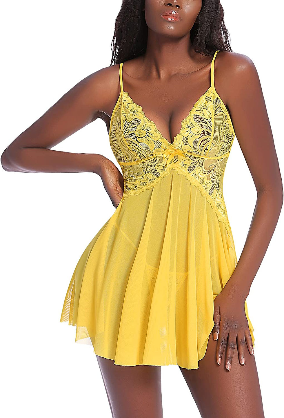 Thumbnail: Avidlove Women Lace Lingerie Babydoll Sexy Chemise Exotic Nightgowns Bridal Nig