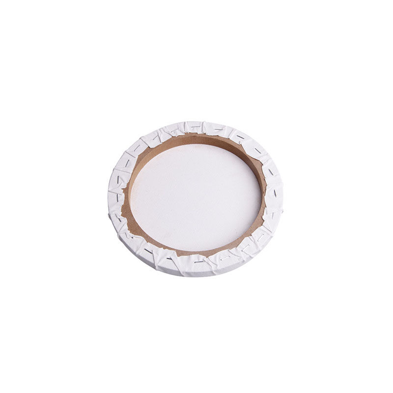 Thumbnail: White Blank Panels Round Canvas Board Wooden Frame 