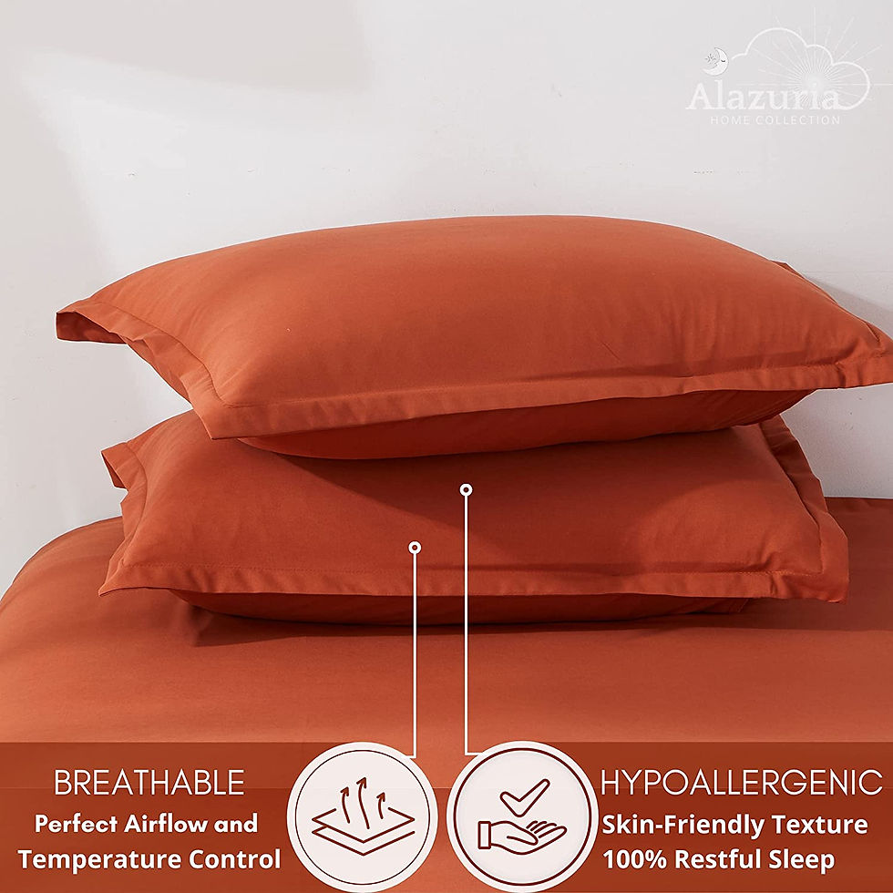 الصورة المصغرة: Alazuria Bedding Duvet Cover 3 Piece Set 100% Washed Microfiber-Ultra Soft Brea