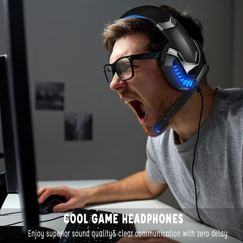 Miniature : Donerton Gaming Headset, Over-Ear Gaming Headphones with Noise Canceling Mic, S