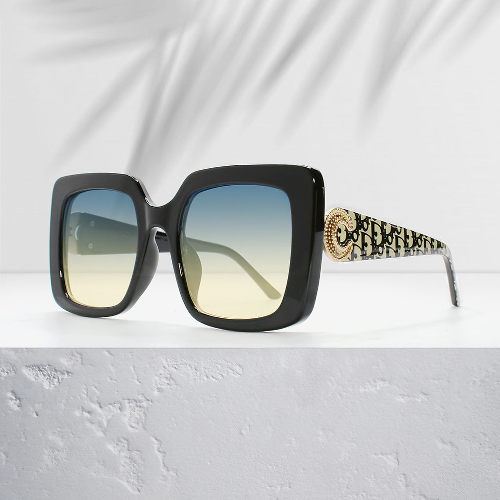 Miniaturbild: 2021 Hot Selling Designer Ladies Sun Glasses UV400 Protection Vintage Big Squar