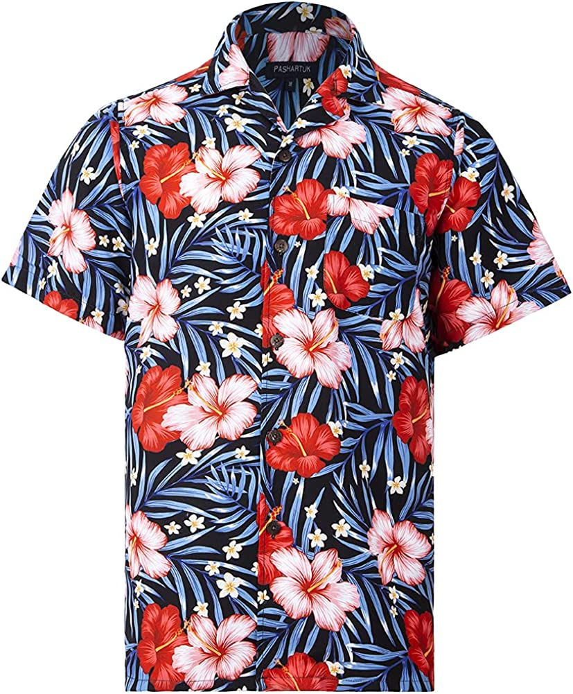 Miniature : Hawaiian Shirts for Men Regular Fit Short Sleeve Mens Hawaiian Shirts with Larg