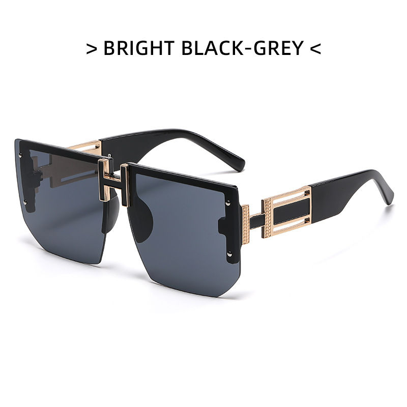 Миниатюра: New Square Oversize Women and Man Sunglasses Big Frame Gradient Luxury Brand De