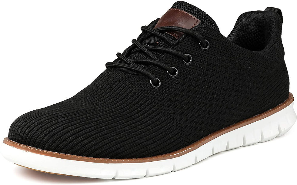 Miniatura: Joomra Men's Knit/Leather Wingtip Oxford Dress Shoes