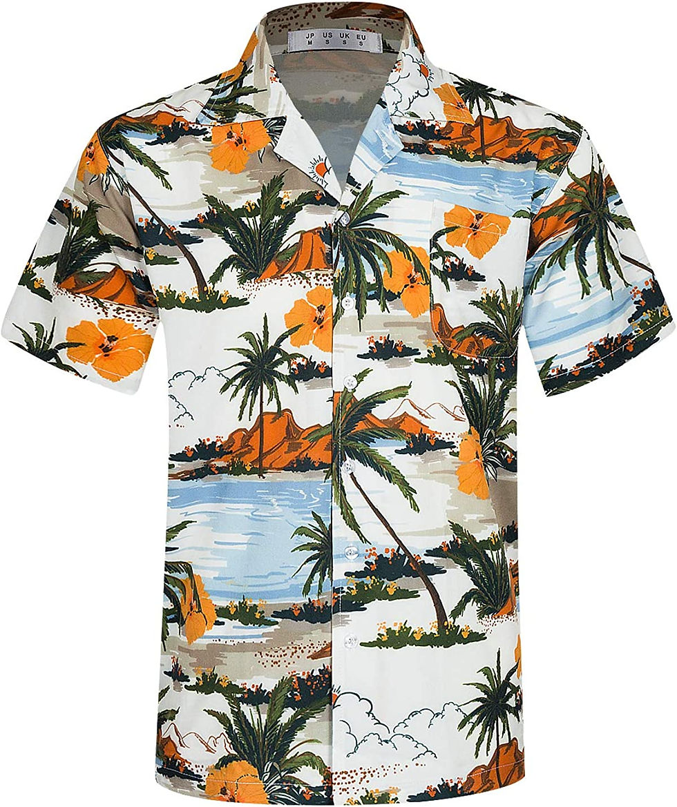 Miniature : ELETOP Men's Hawaiian Shirt Quick Dry Tropical Aloha Shirts Short Sleeve Beach 
