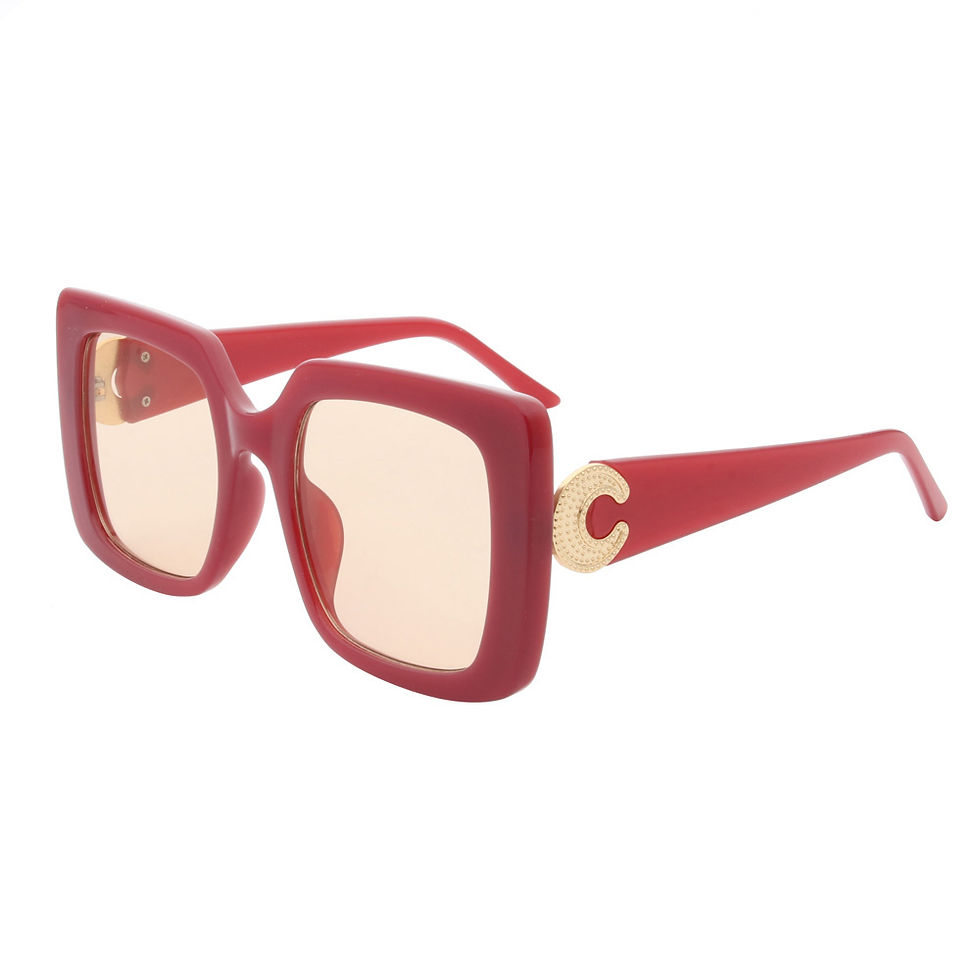 Thumbnail: 2021 Hot Selling Designer Ladies Sun Glasses UV400 Protection Vintage Big Squar