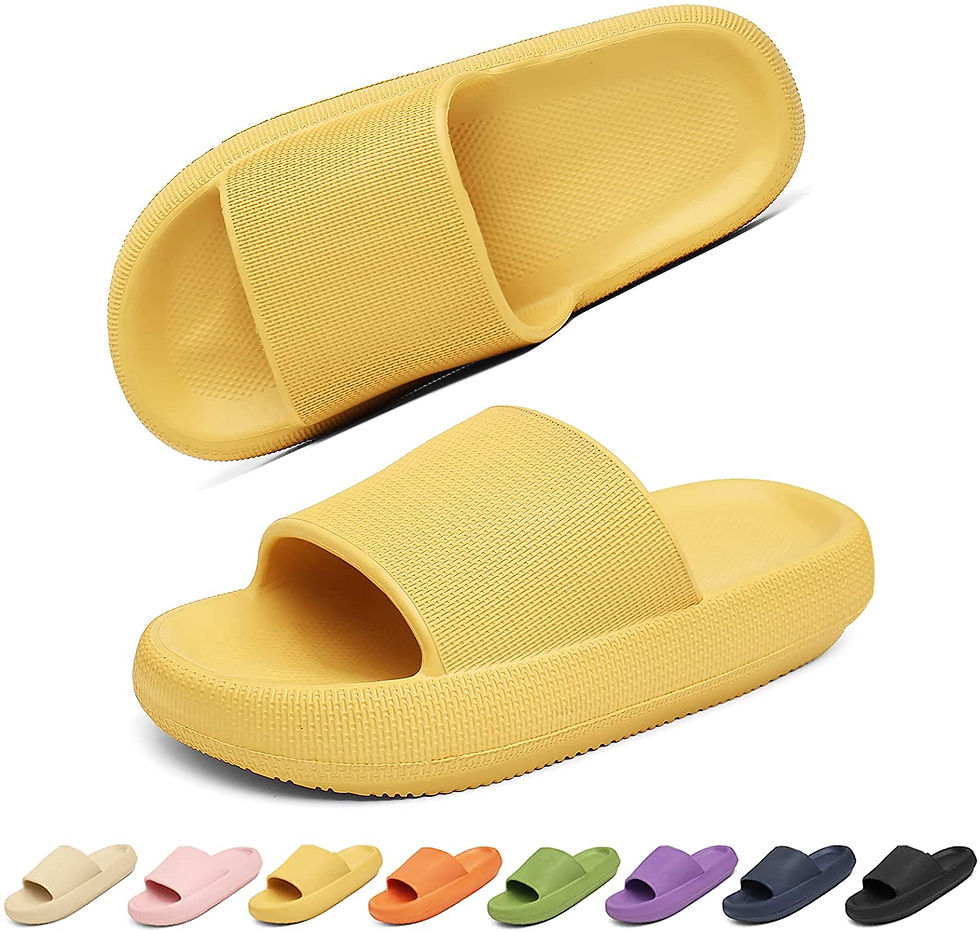 थंबनेल: Geweo Cloud Slippers for Women and Men Pillow Slippers Non-Slip Cushioned Thick