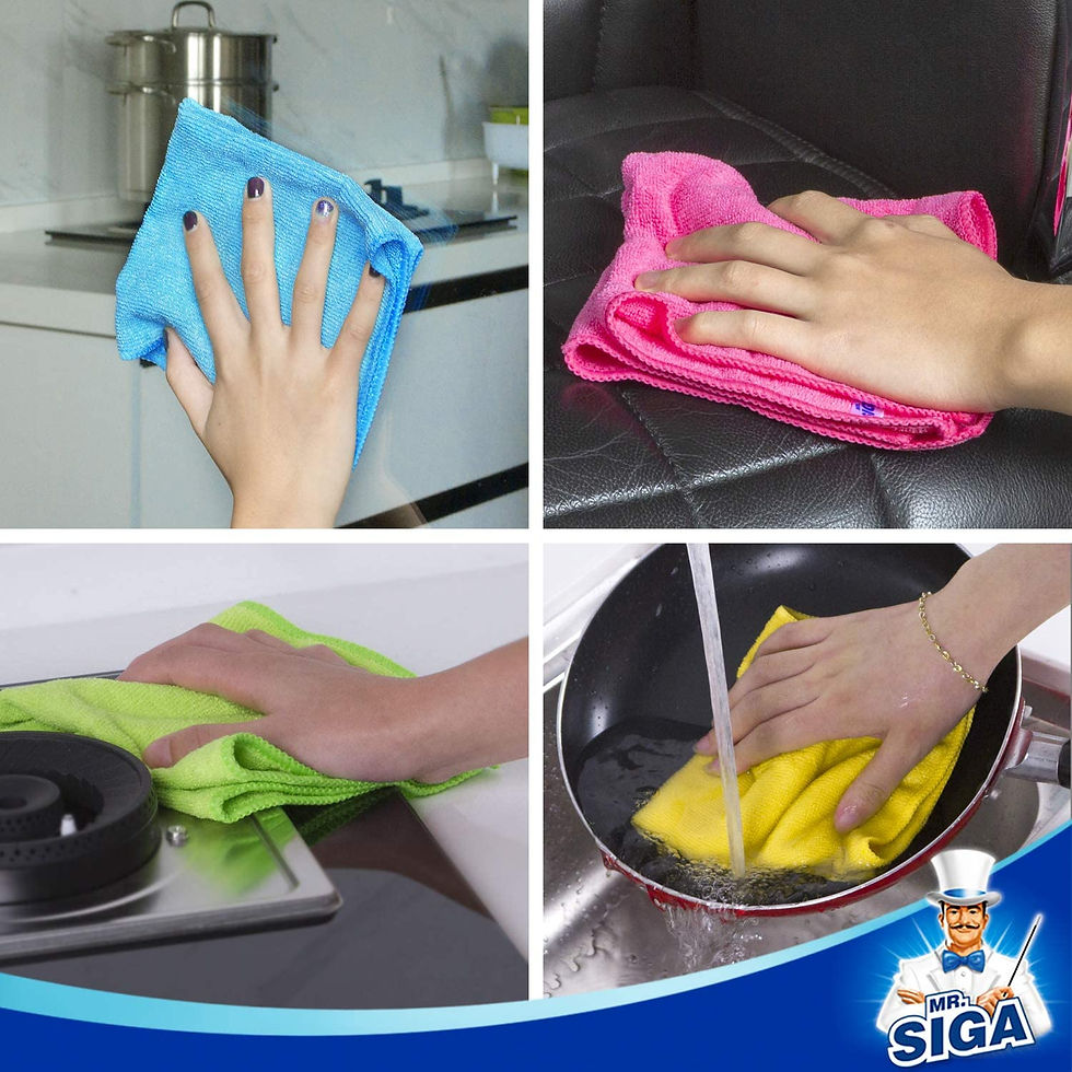 Thumbnail: MR.SIGA Microfiber Cleaning Cloth,Pack of 12,Size:12.6" x 12.6"