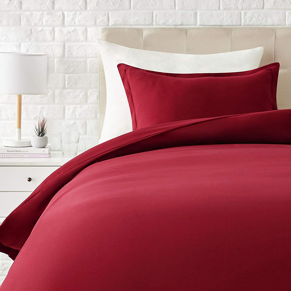 الصورة المصغرة: Amazon Basics Light-Weight Microfiber Duvet Cover Set with Snap Buttons - King,