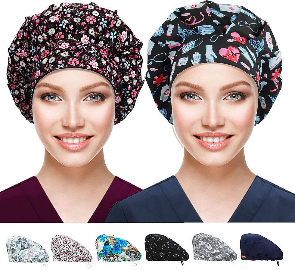 Thumbnail: 2 Pack Working Caps with Button and Sweatband, Adjustable Working Hats for Wome