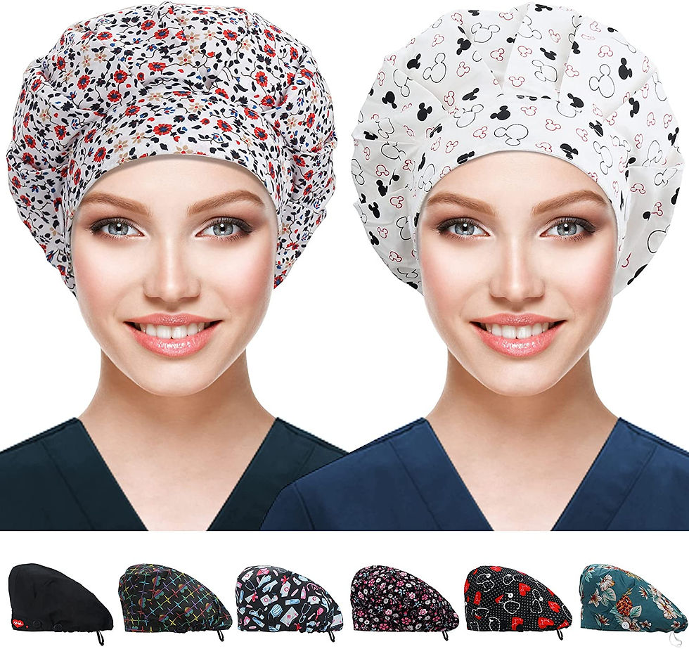 Thumbnail: 2 Pack Working Caps with Button and Sweatband, Adjustable Working Hats for Wome