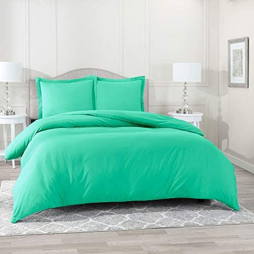الصورة المصغرة: Nestl White Duvet Cover Queen Size - Soft Queen Duvet Cover Set, 3 Piece Double
