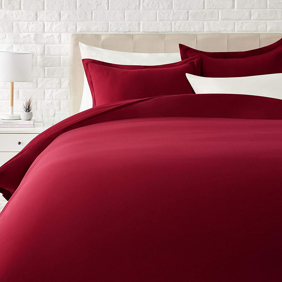 الصورة المصغرة: Amazon Basics Light-Weight Microfiber Duvet Cover Set with Snap Buttons - King,