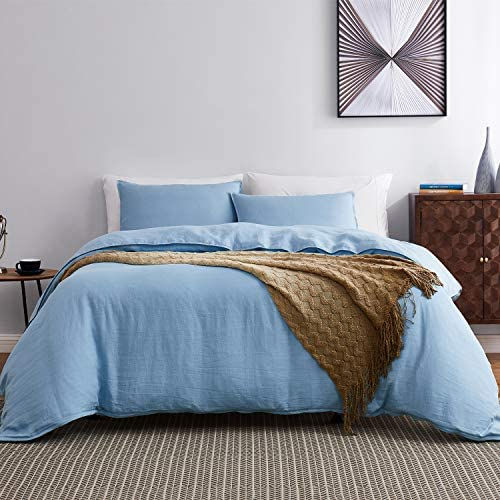 Thumbnail: DAPU Pure Linen Duvet Cover Set, 100% Natural French Linen from Normandy, Breat