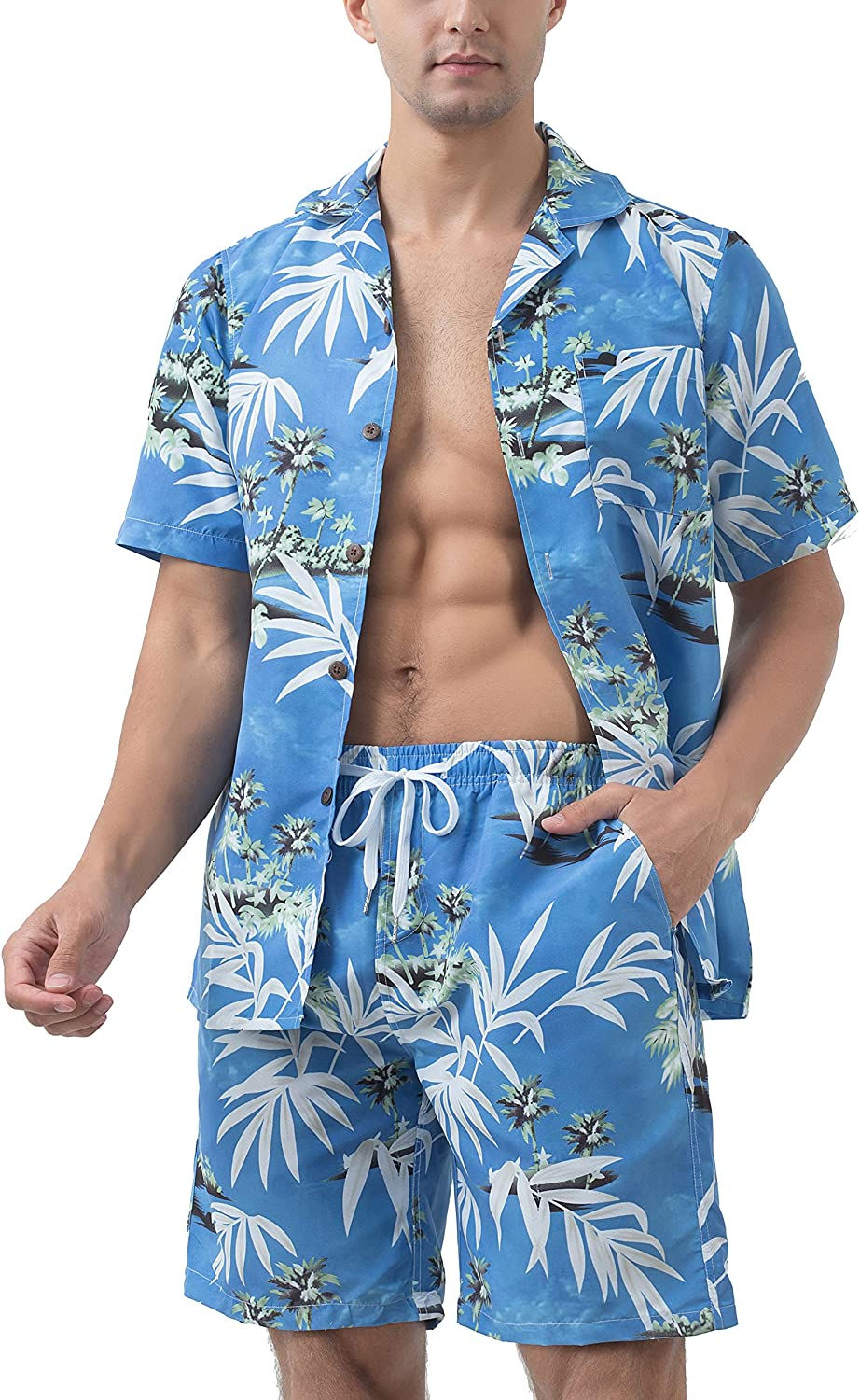 Miniature : Year In Year Out Hawaiian Shirts and Shorts Sets for Men Regular Fit Casual Haw
