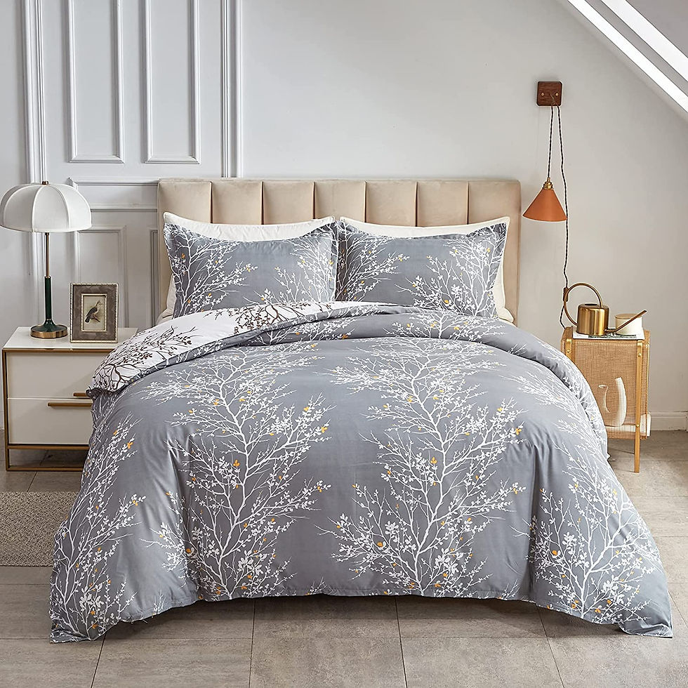 Thumbnail: 3 Piece Duvet Cover Set Queen (1 All Season Design Duvet Cover + 2 Pillow Shams