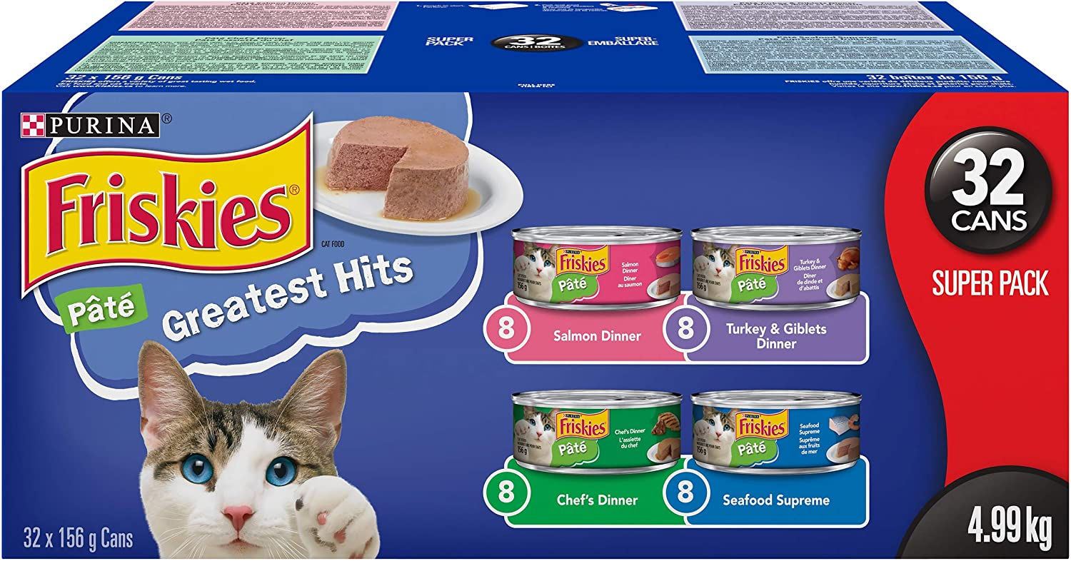 Purina Friskies Pâte Greatest Hits Cat Food Super Pack 32-156 g Cans