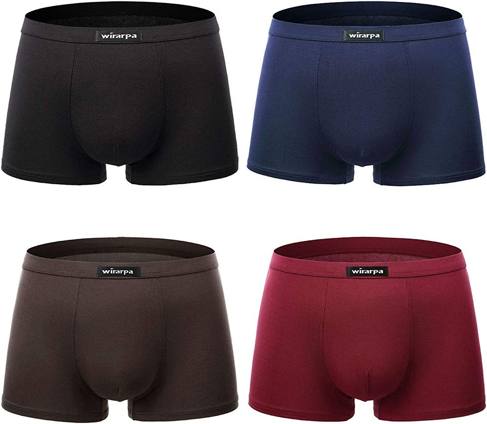 Miniature : wirarpa Men's Underwear Modal Ultra Soft Boxer Briefs Covered Waistband Short L