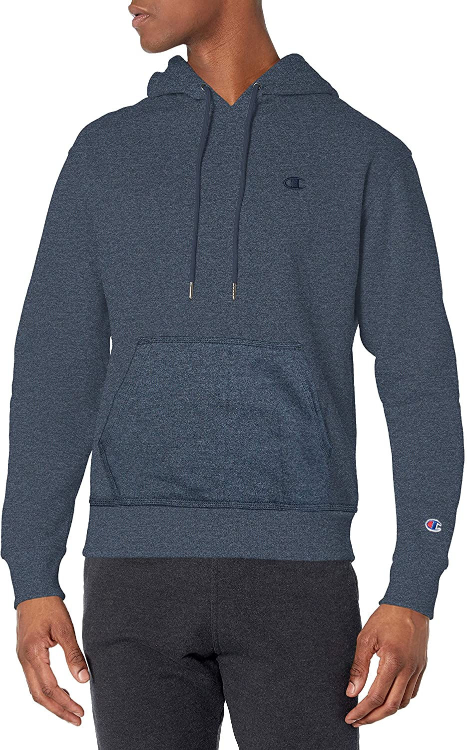 थंबनेल: Champion Men's Powerblend Fleece Hoodie, C Logo
