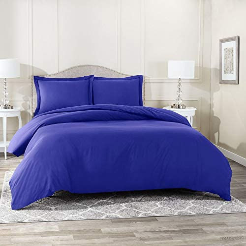 الصورة المصغرة: Nestl White Duvet Cover Queen Size - Soft Queen Duvet Cover Set, 3 Piece Double